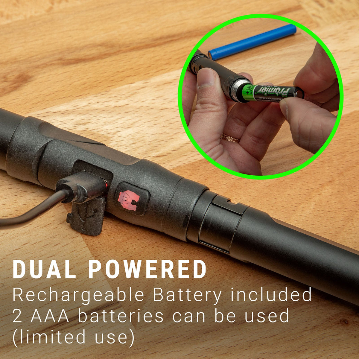 Kodiak® 500 Lumen Konform Dual Power Rechargeable Torch With Pivoting Head