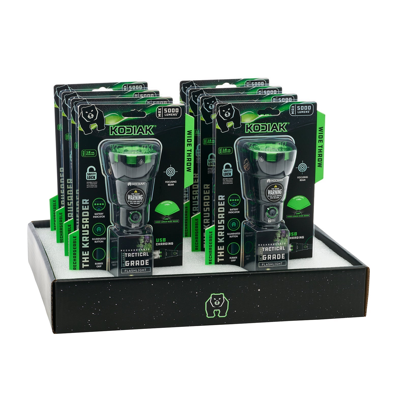Kodiak® Krusader® 5000 Lumen Tactical Flashlight