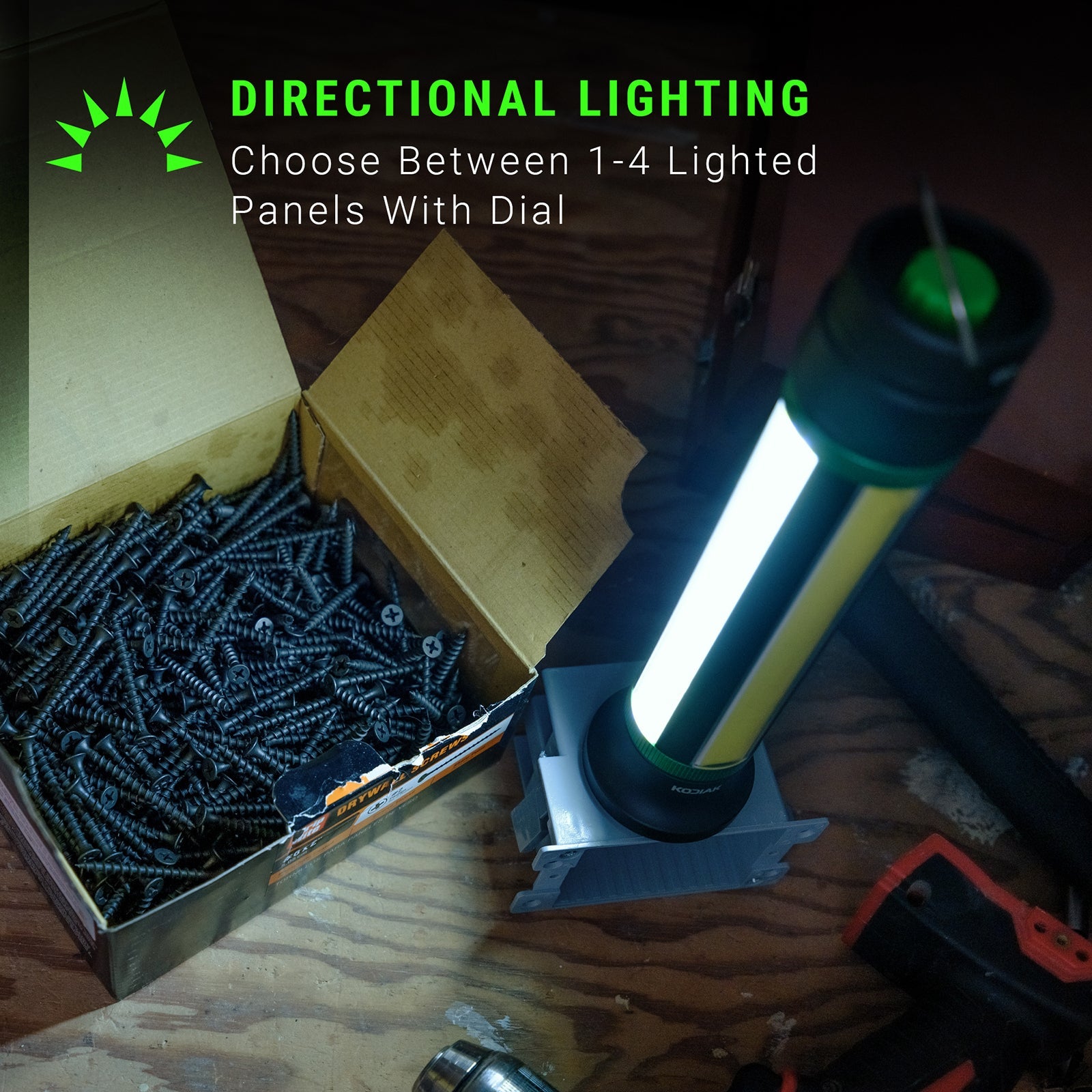 Kodiak® 4,000 Lumen Kuadrant 4-Panel Rechargeable Work Light Lantern