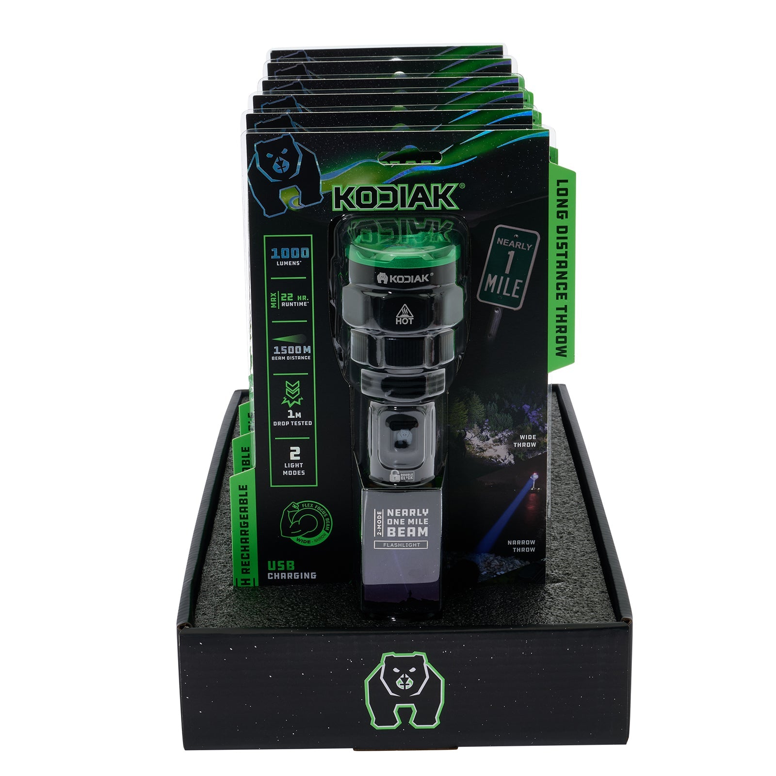 Kodiak® 1,000 Lumen Long Range 1.5km Rechargeable Tactical Torch