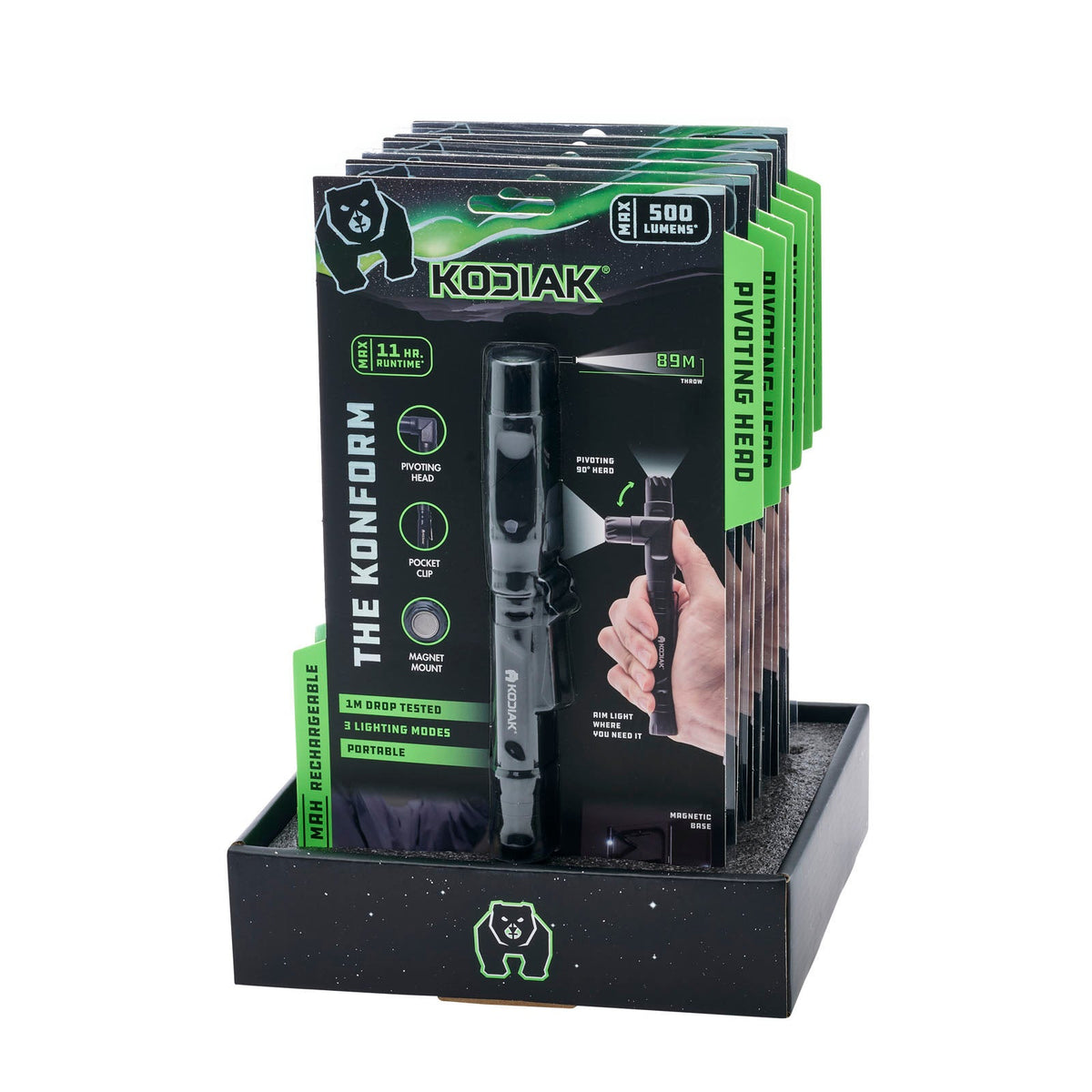Kodiak® 500 Lumen Konform Dual Power Rechargeable Torch With Pivoting Head