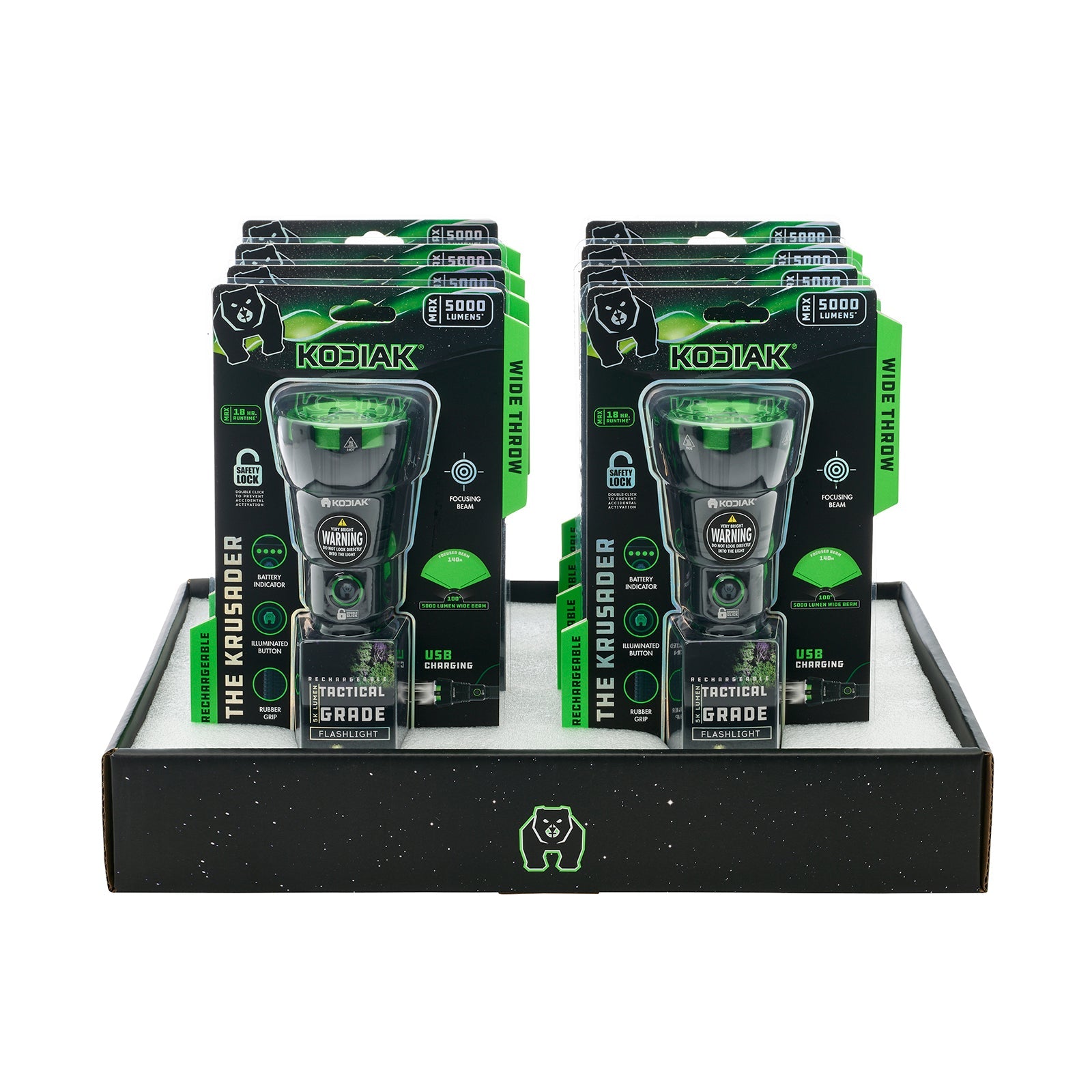 Kodiak® Krusader® 5000 Lumen Tactical Flashlight