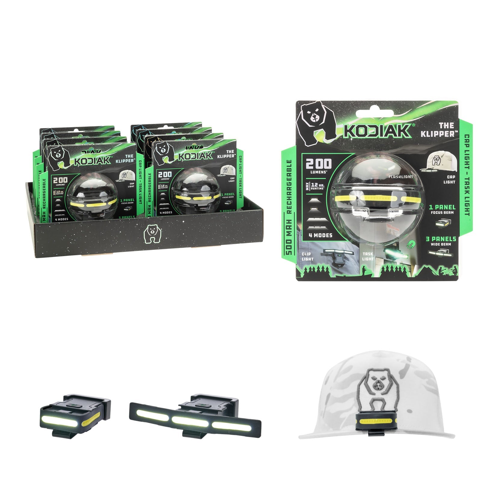 Kodiak® 200 Lumen Klipper Rechargeable EDC Cap Light