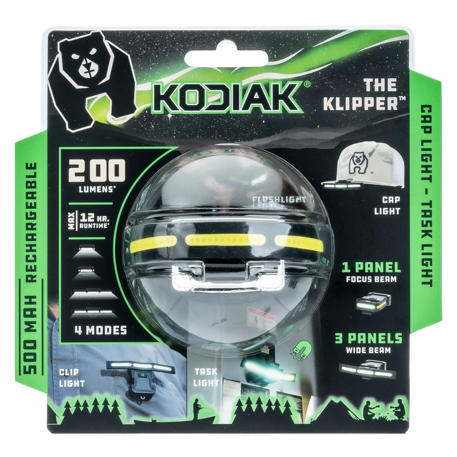 Kodiak® 200 Lumen Klipper Rechargeable EDC Cap Light