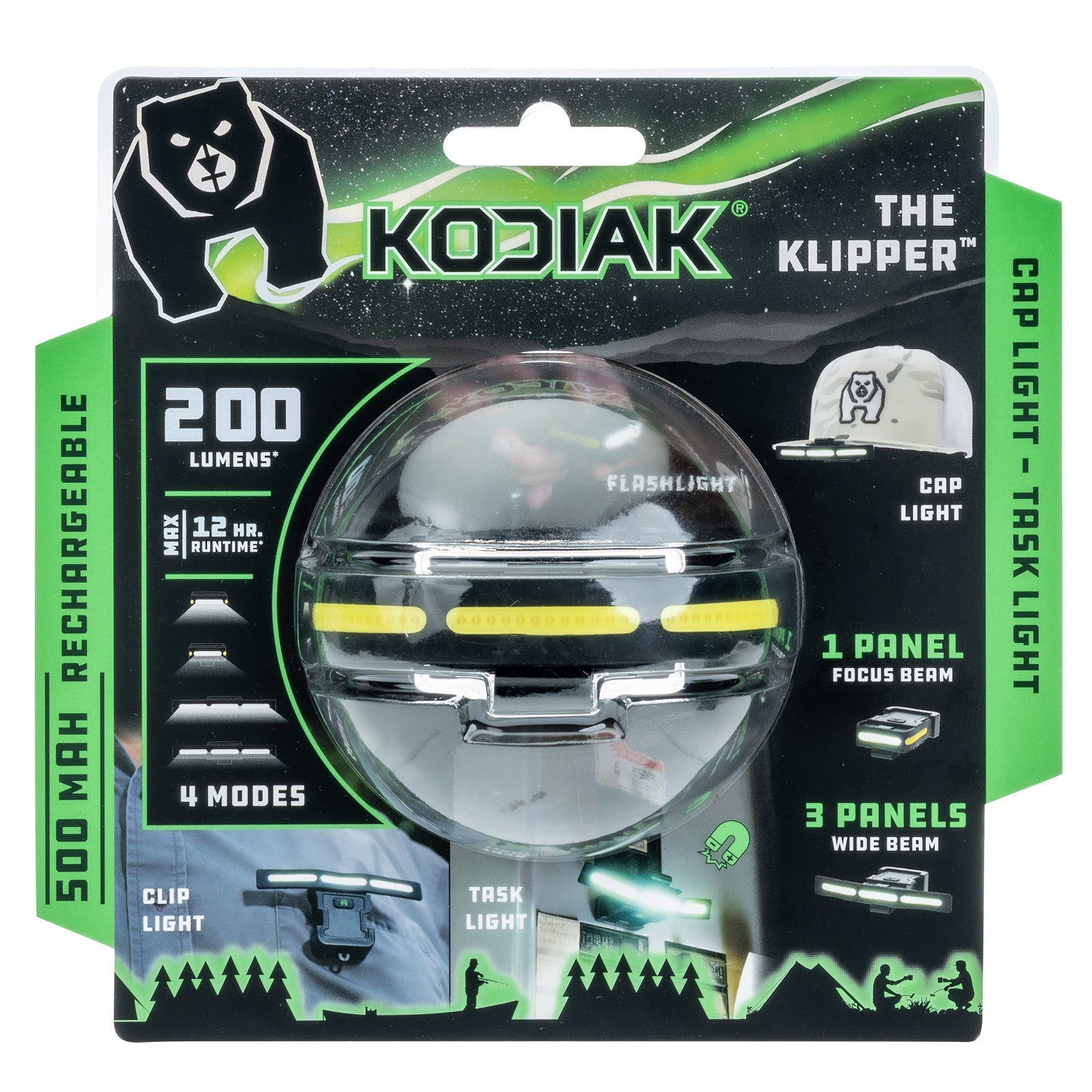 Kodiak® 200 Lumen Klipper Rechargeable EDC Cap Light