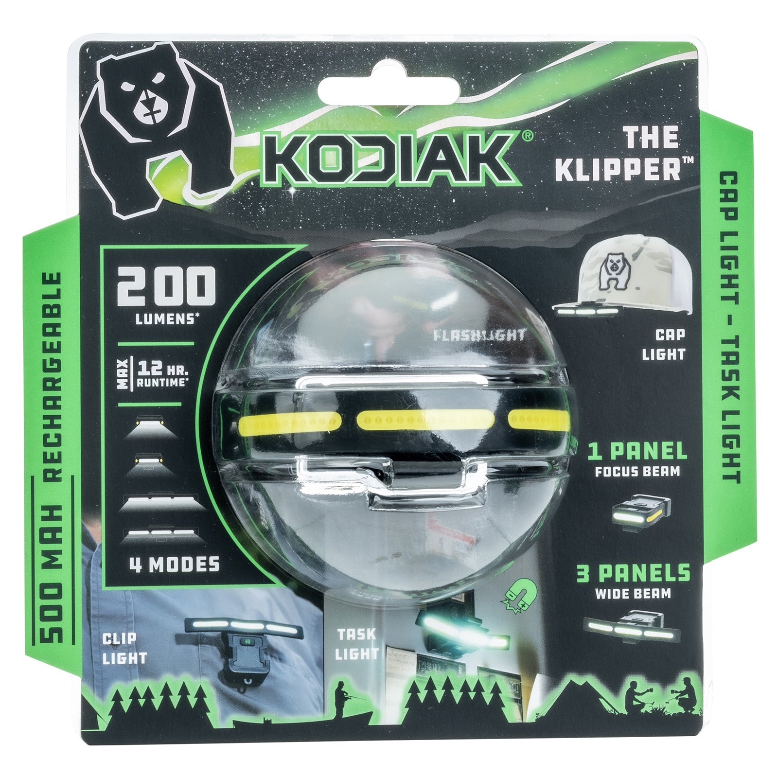 Kodiak® 200 Lumen Klipper Rechargeable EDC Cap Light