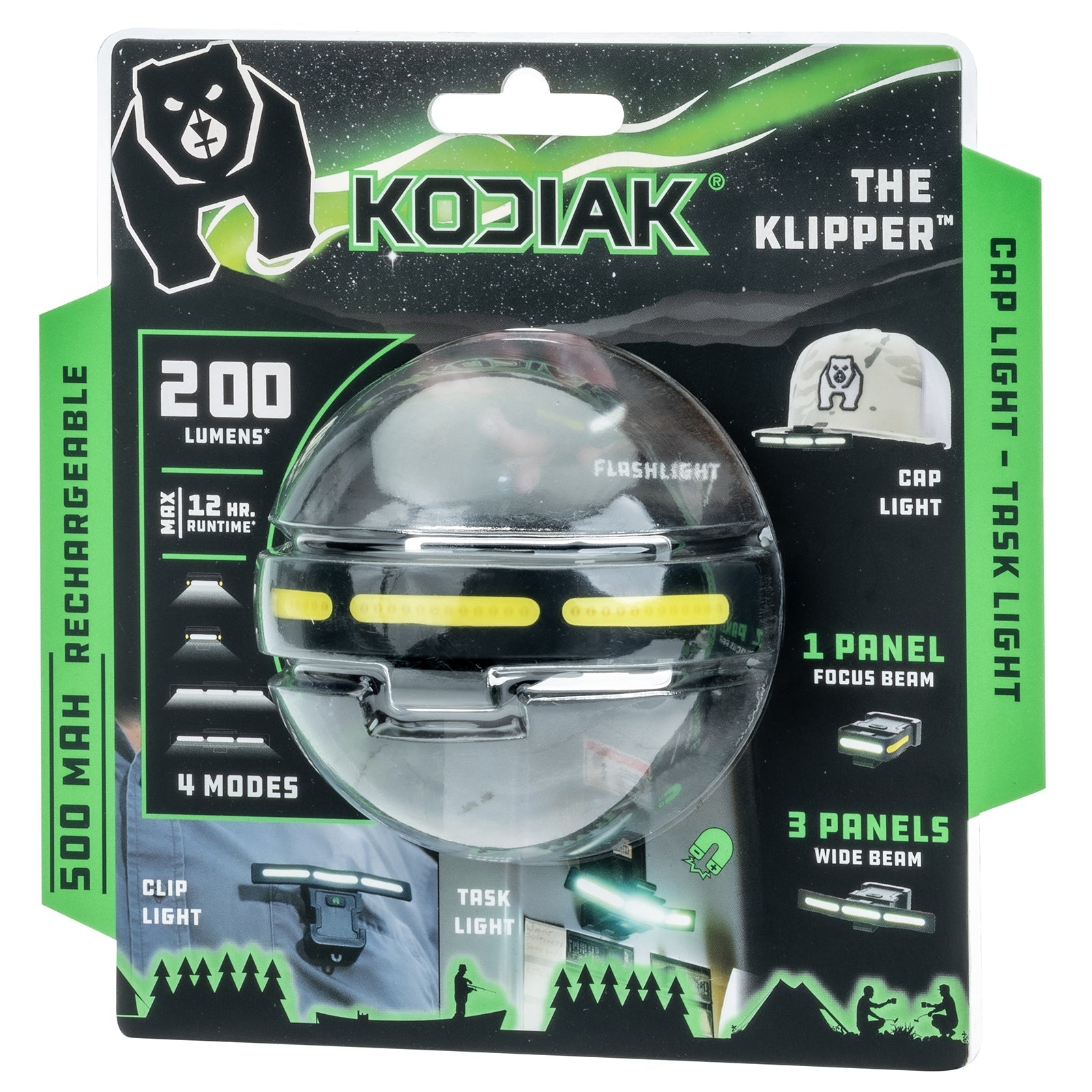 Kodiak® 200 Lumen Klipper Rechargeable EDC Cap Light