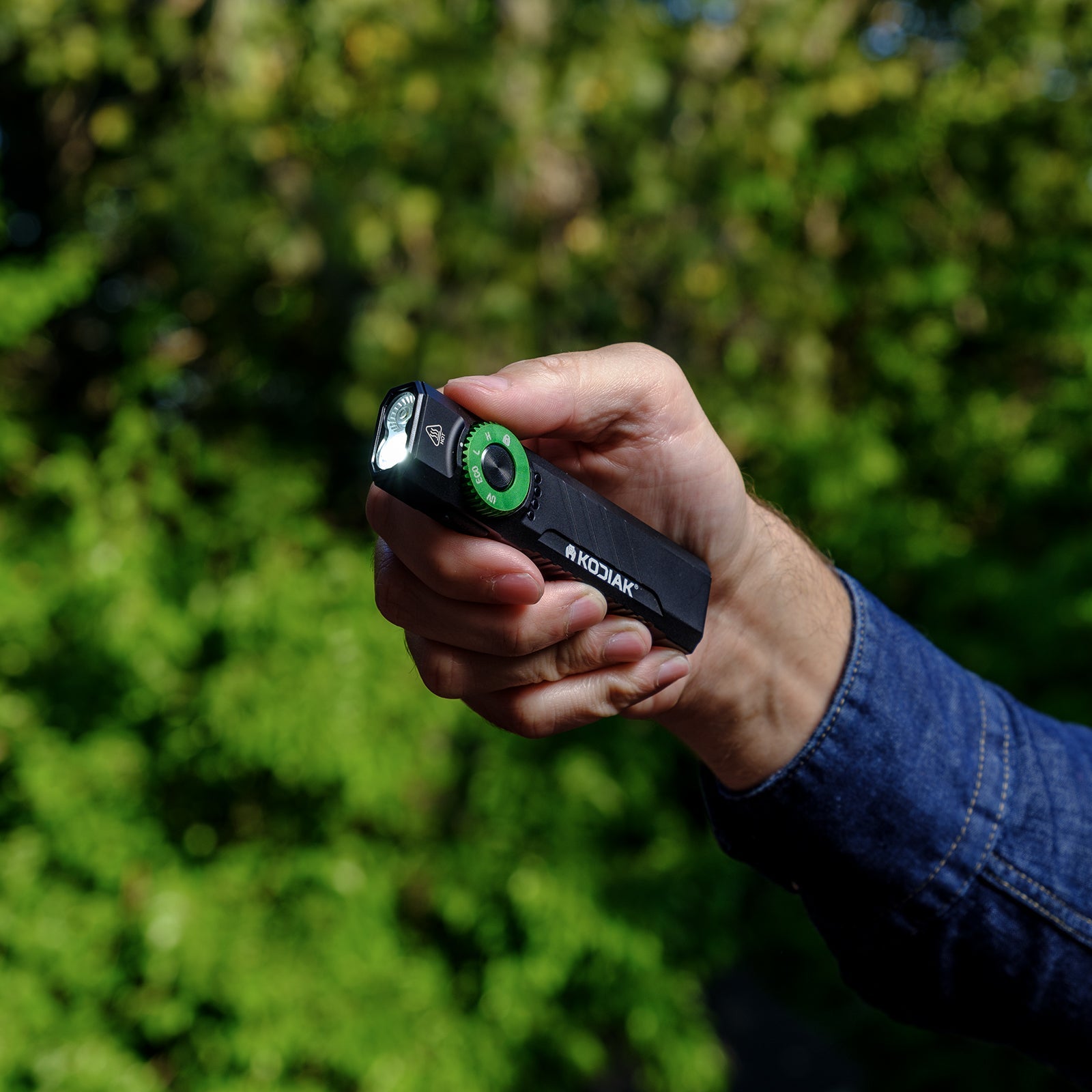 Kodiak® 1,200 Lumen Krux Rechargeable EDC Torch with UV & Laser