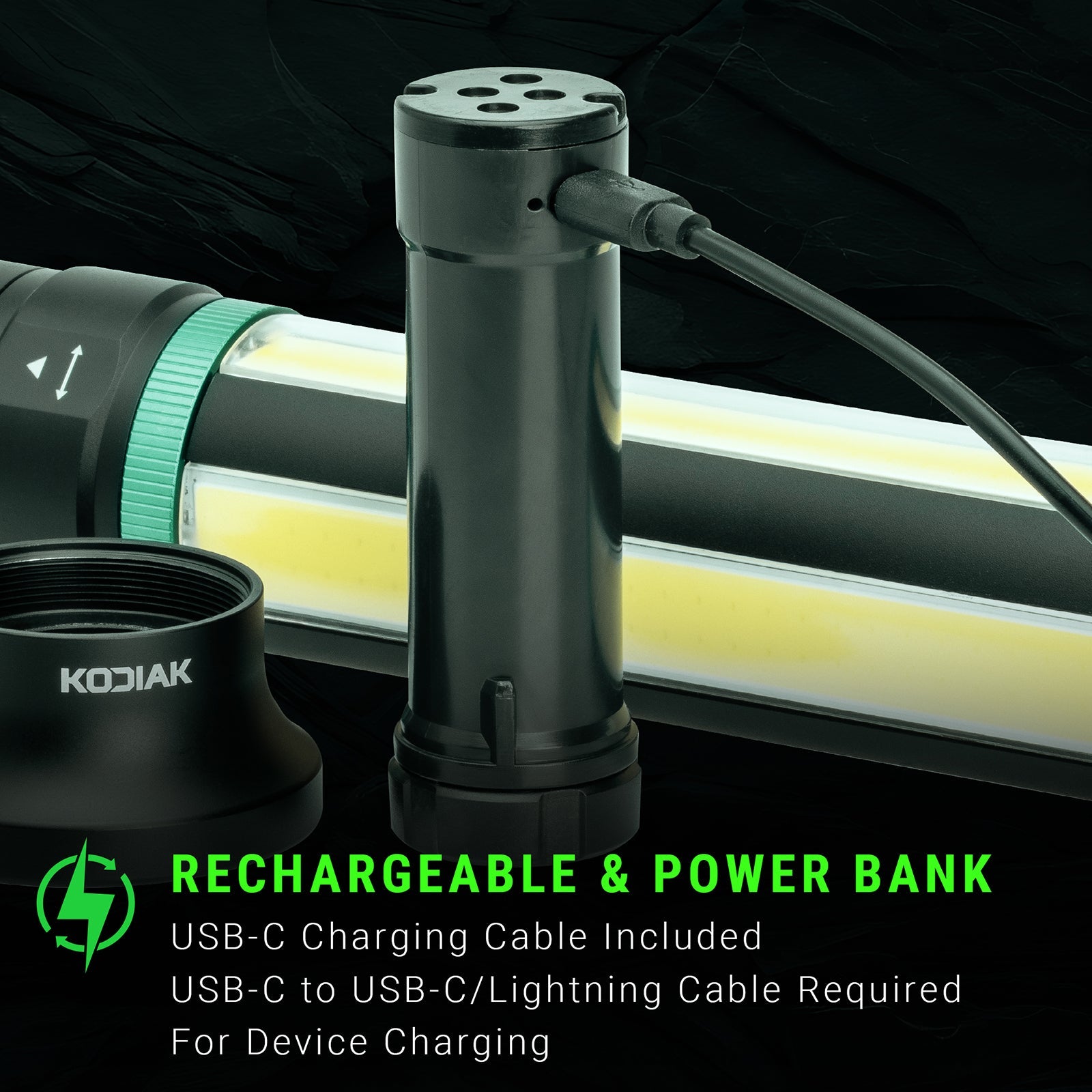 Kodiak® 4,000 Lumen Kuadrant 4-Panel Rechargeable Work Light Lantern