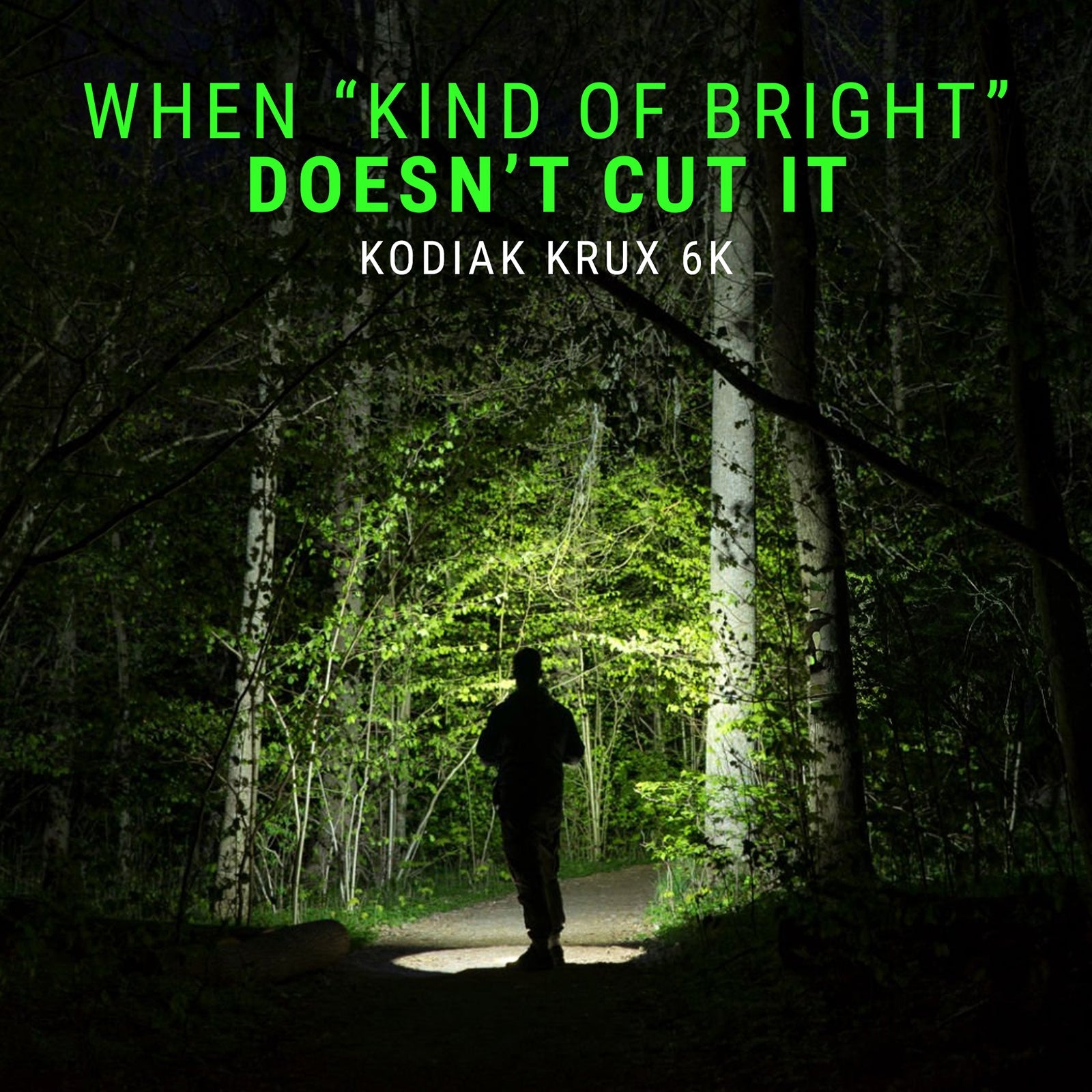 Kodiak® 6,000 Lumen Krux Rechargeable EDC Torch with LCD